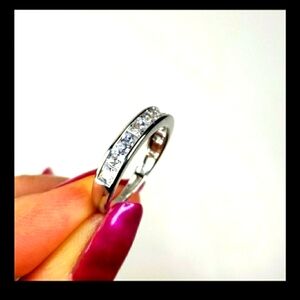 Lustro Stella CZ Ring in Sterling Silver 8 NWT